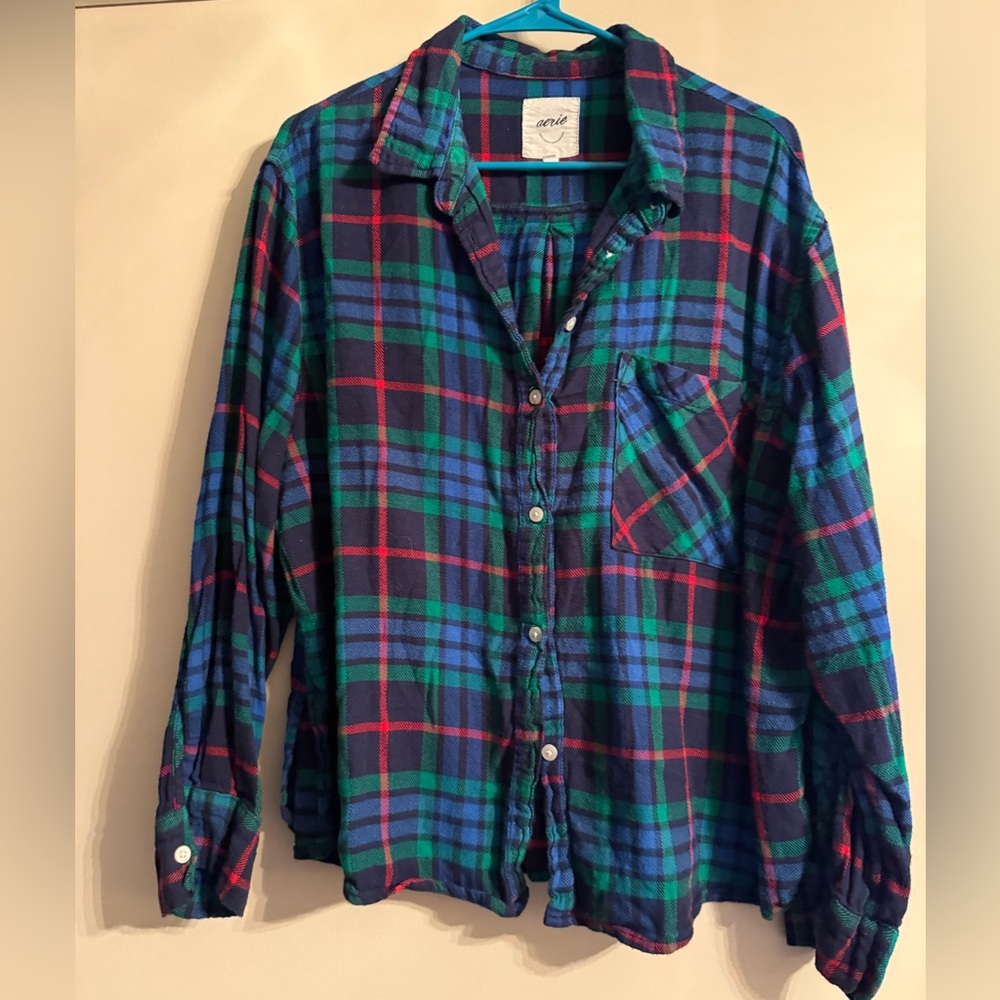 Aerie Vibrant Plaid Shirt
